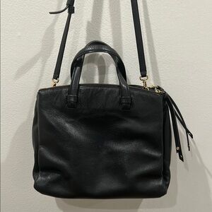 Beautiful black leather work/computer bag!